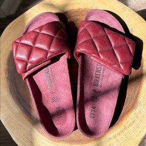 Birkenstock 1774 Sylt Sandals Burgundy Womens EU 36 is US 5/5.5